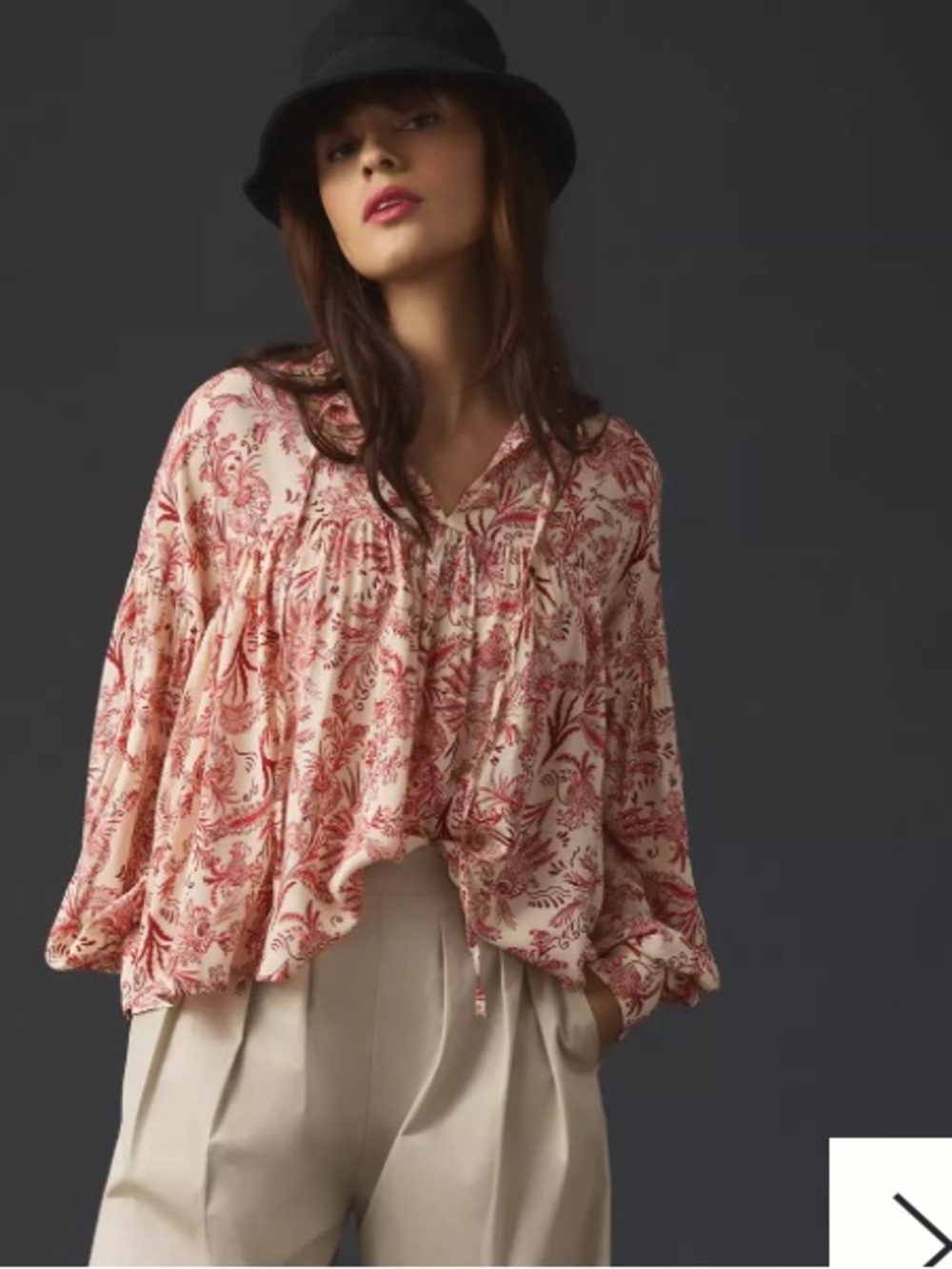 Anthropologie Enchanting Billowy Tie Front Peasant Blouse